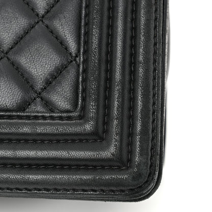 Chanel Lambskin Quilted Large Boy Flap Black 11 of 12