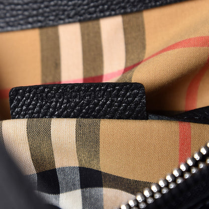 Burberry Derby Calfskin House Check Medium Banner Tote Black 8 of 8