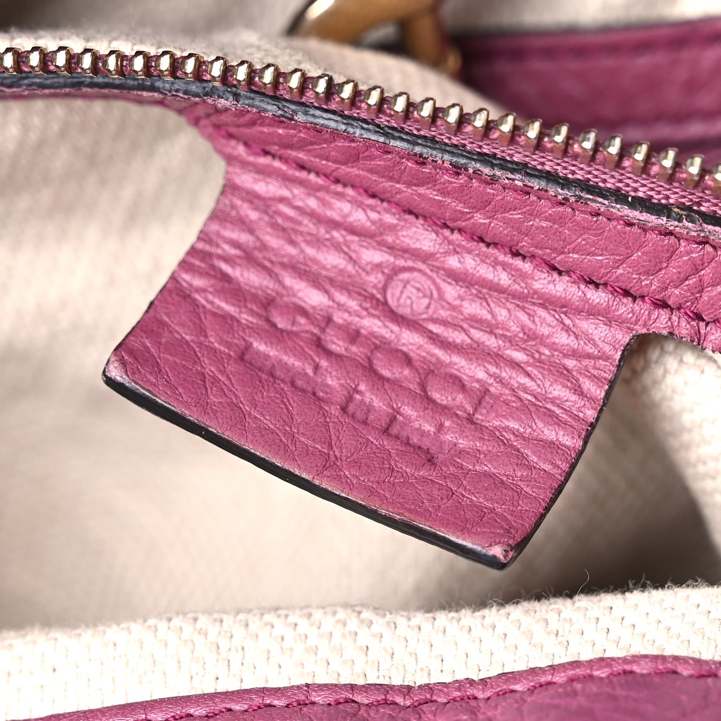 Pebbled Calfskin Medium Soho Chain Shoulder Bag Peonia Flower