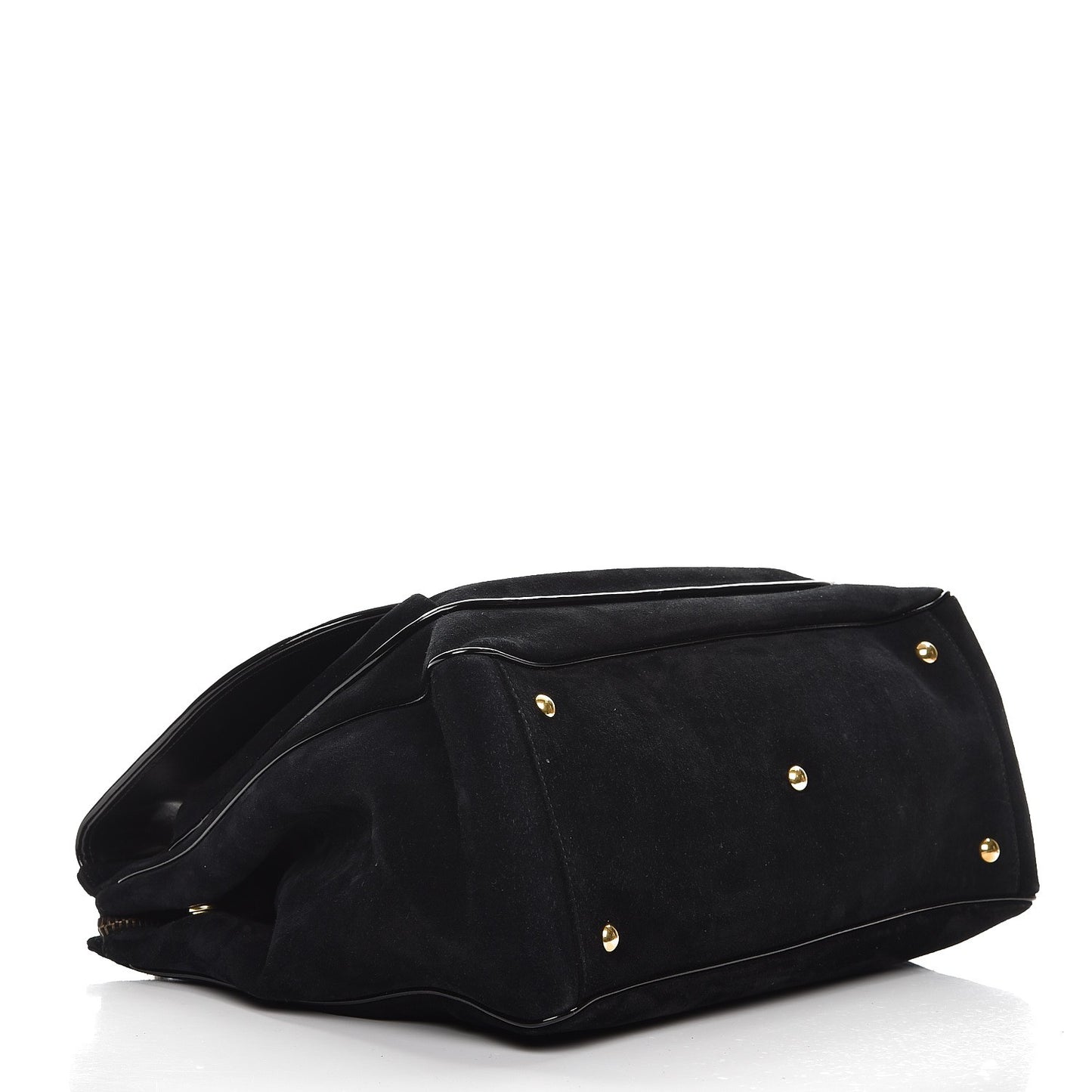Suede Medium 1973 Top Handle Satchel Black