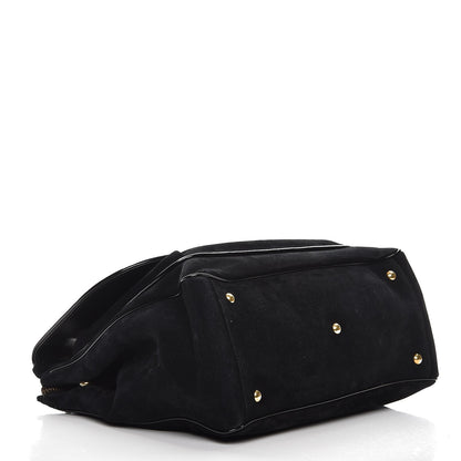 Gucci Suede Medium 1973 Top Handle Satchel Black 4 of 15