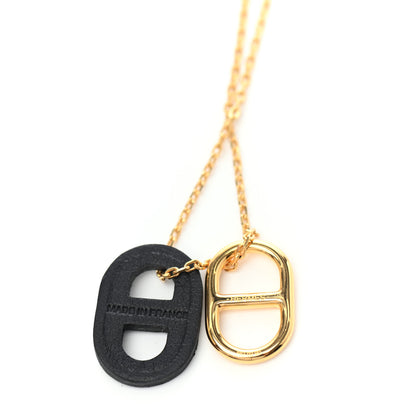 Hermes Swift O'Maillon Pendant Necklace Black 4 of 4