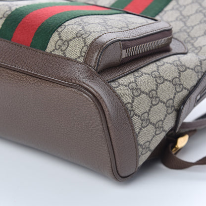 Gucci GG Supreme Monogram Calfskin Web Small Ophidia Day Backpack Beige Ebony New Acero 10 of 10