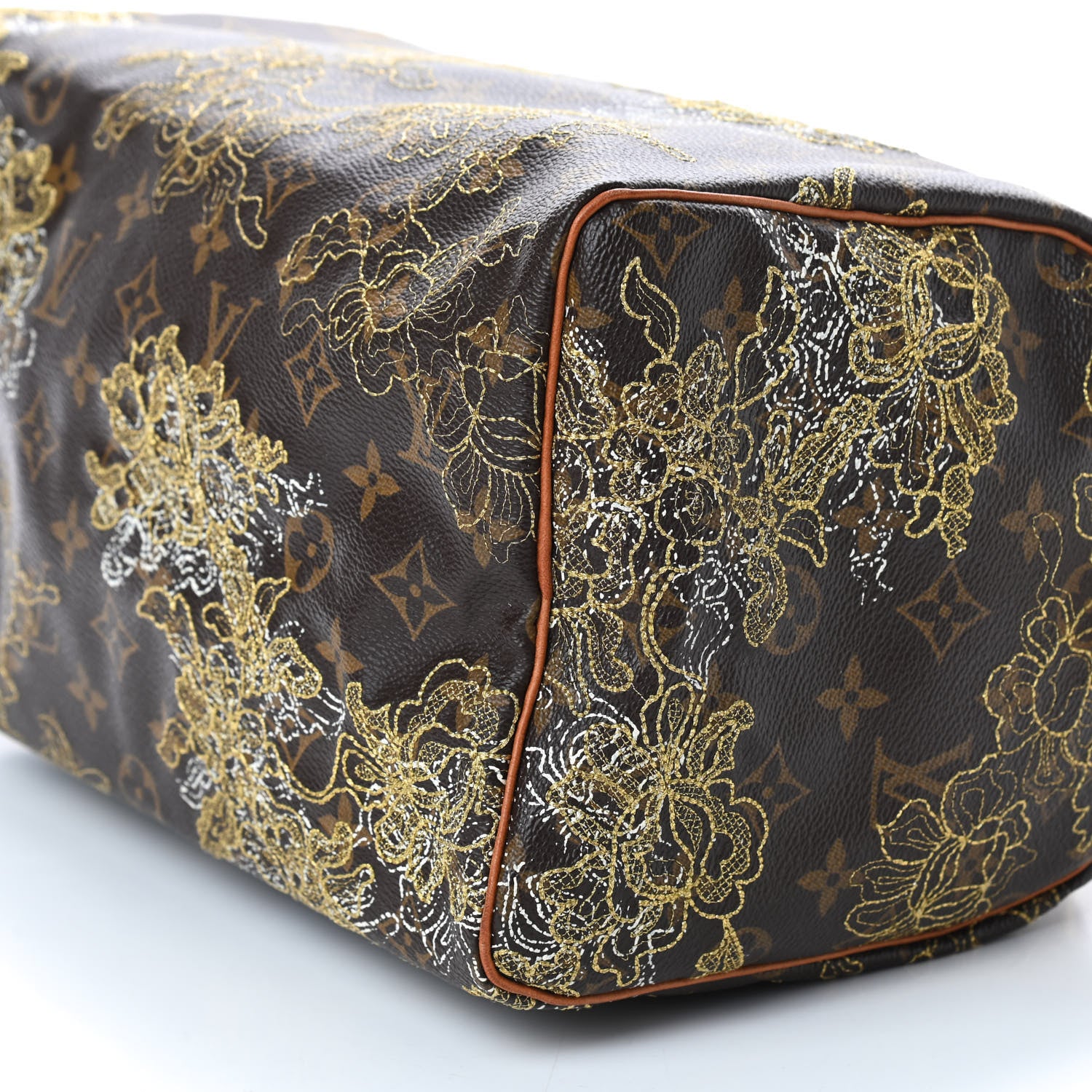 Louis Vuitton Monogram Dentelle Speedy 30 Gold 6 of 7