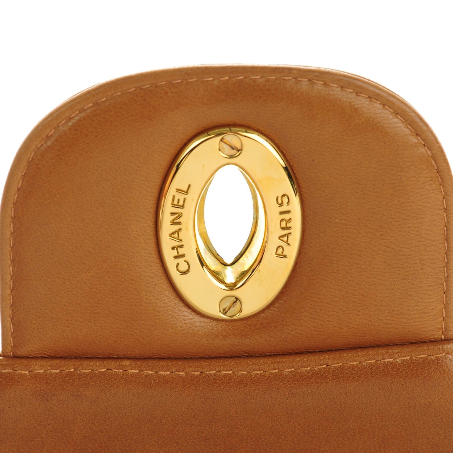 Chanel Lambskin Quilted Jumbo Single Flap Dark Beige 6 of 10