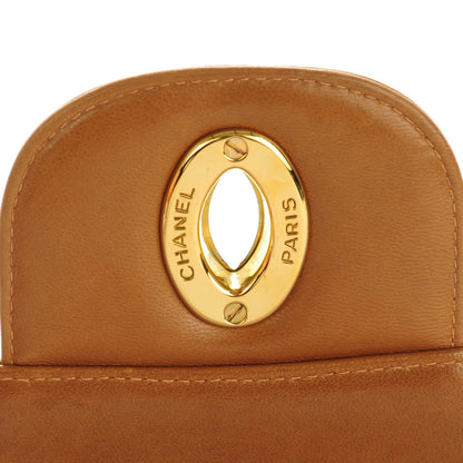 Chanel Lambskin Quilted Jumbo Single Flap Dark Beige 6 of 10