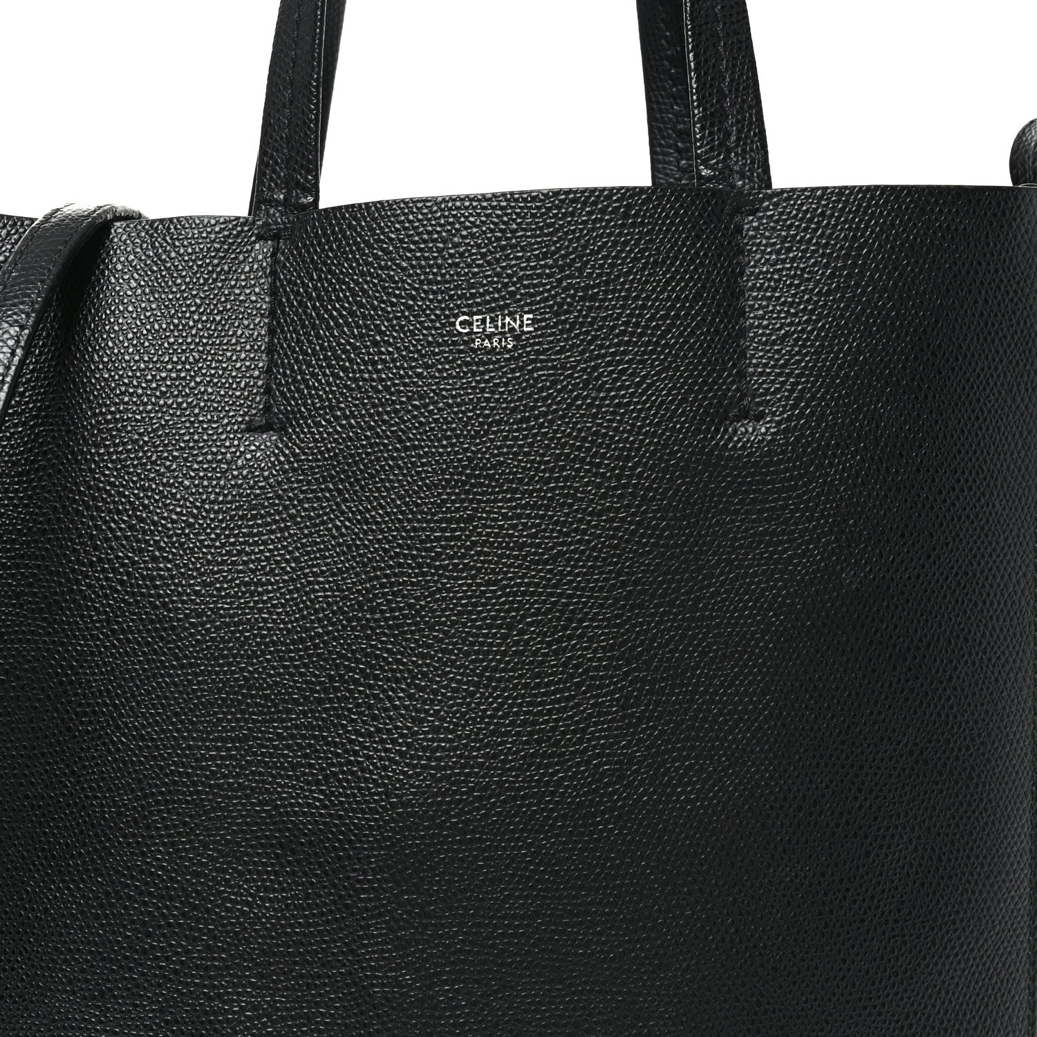Celine Grained Calfskin Small Vertical Cabas Black 1883252