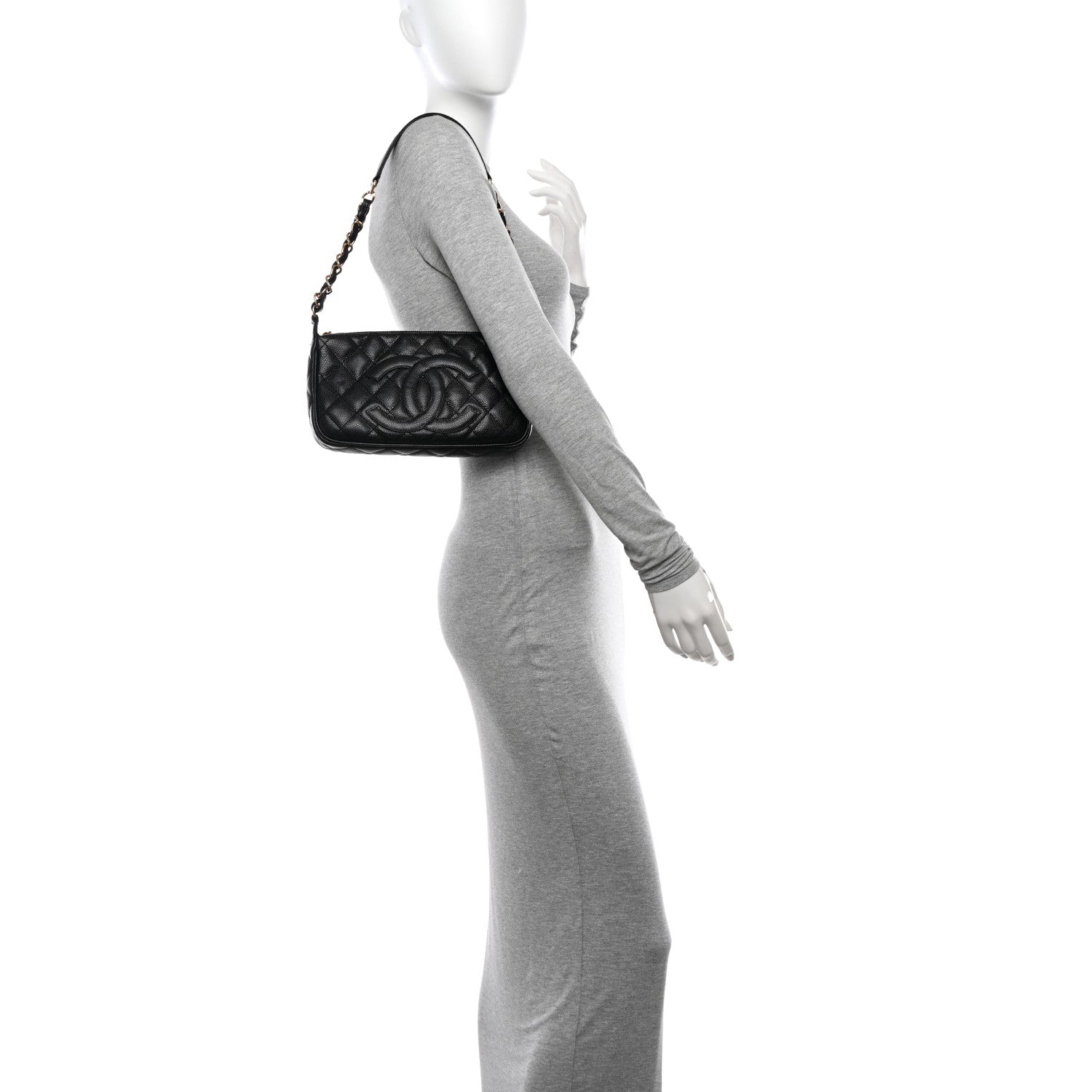 Chanel Caviar Quilted Timeless CC Shoulder Bag 2 of 13