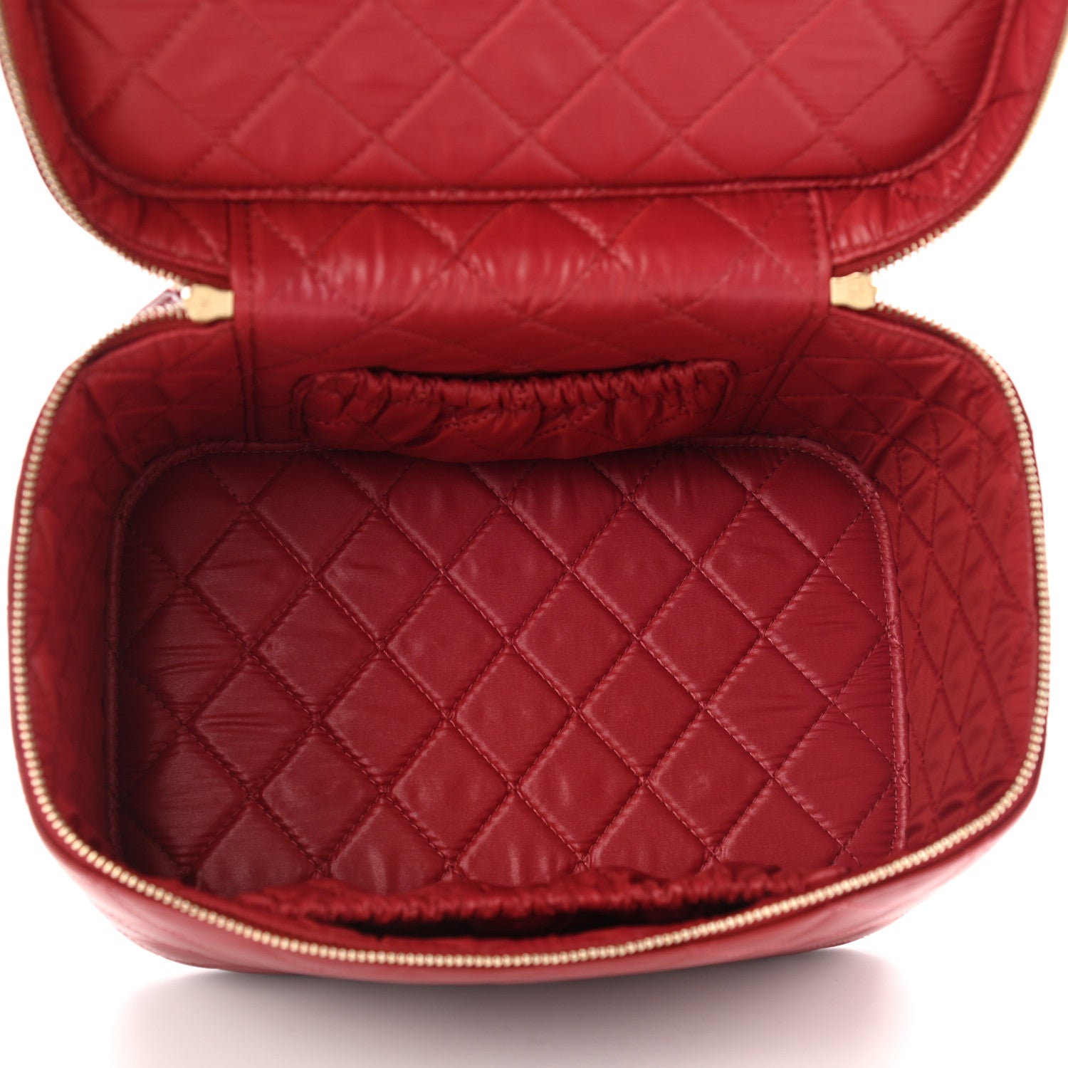 Chanel Lambskin Quilted Large Vanity Pouch Red 5 of 9