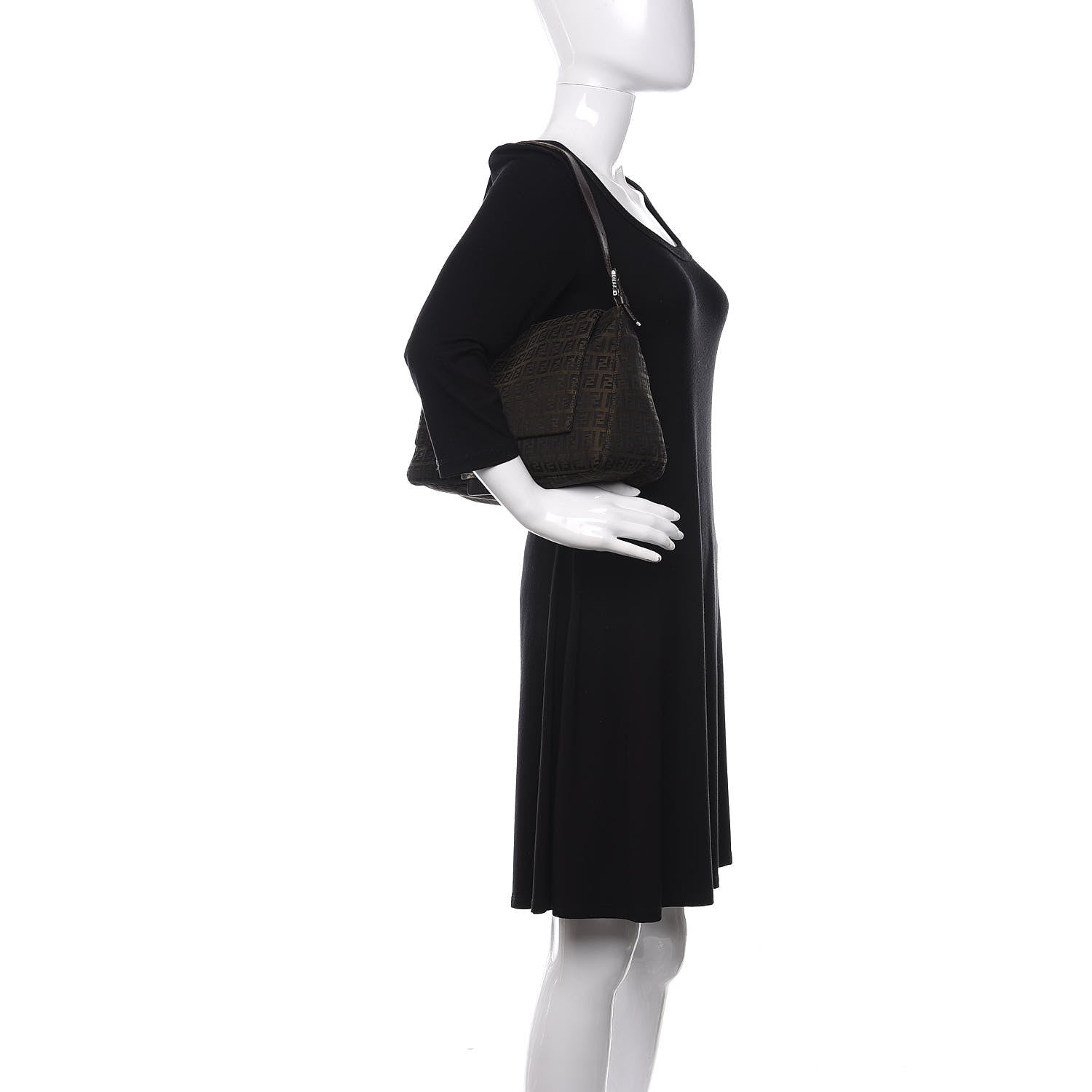 Fendi Zucchino Mama Baguette Brown 2 of 12