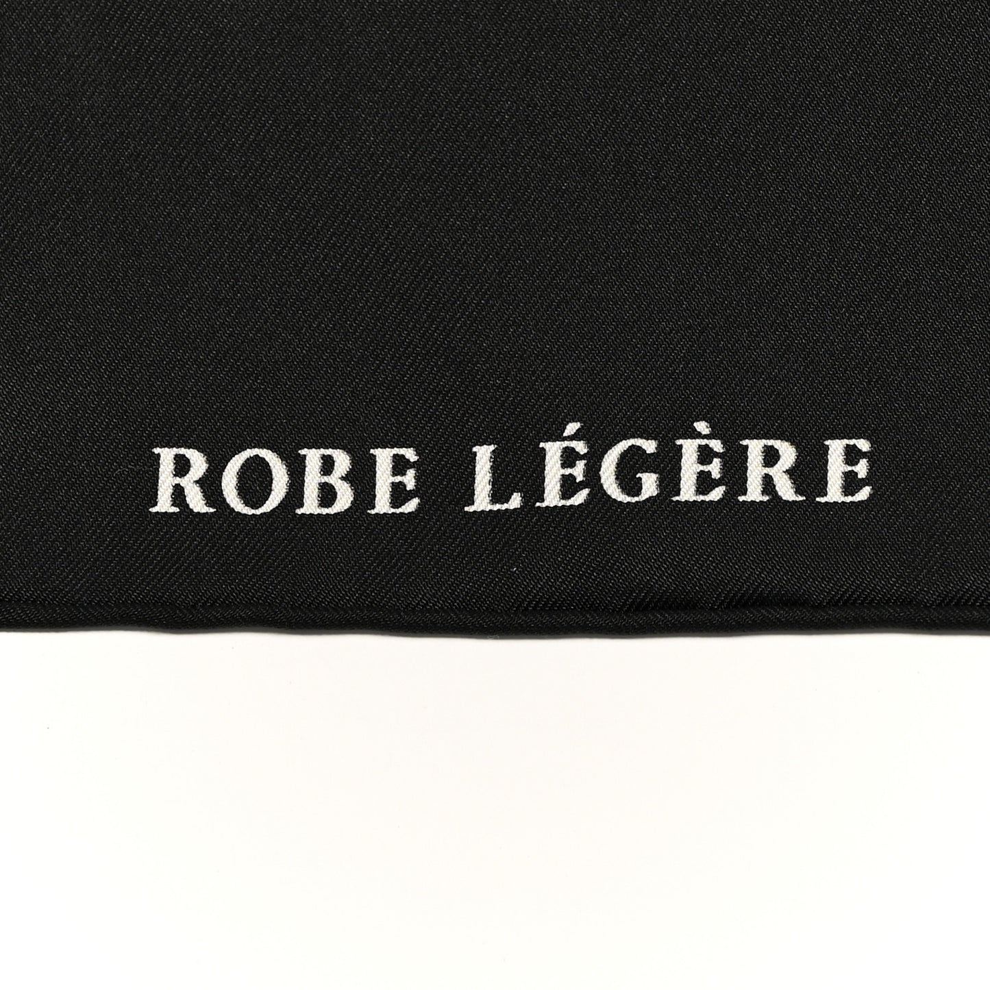 Silk Robe Legere Scarf 90 Black White