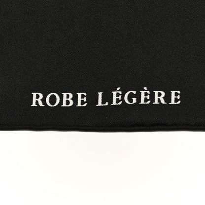 Hermes Silk Robe Legere Scarf 90 Black White 3 of 7