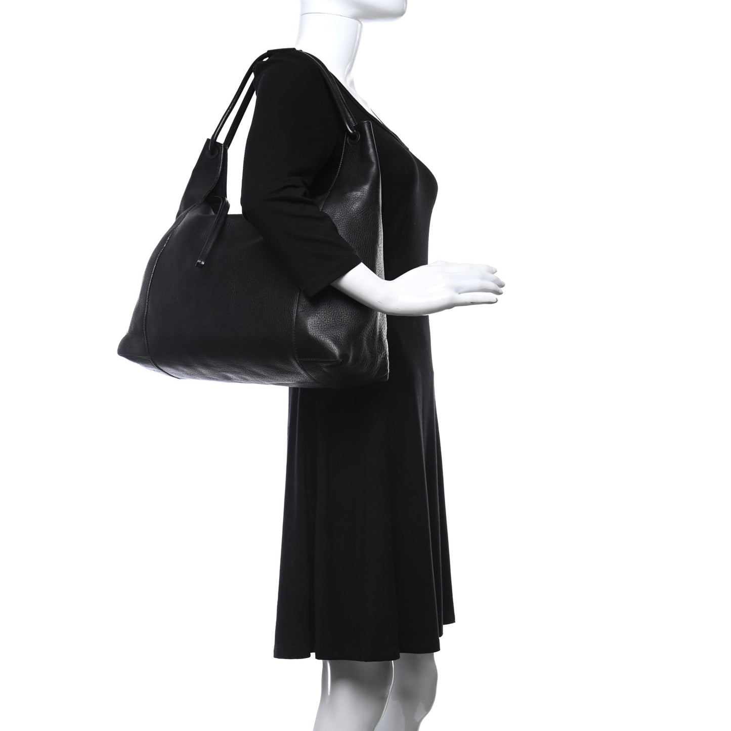 Calfskin Shoulder Bag Black