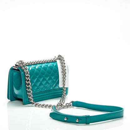 Chanel Patent Calfskin Small Boy Flap Plexiglass Green 3 of 8