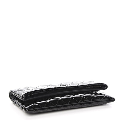 Chanel Patent Calfskin Quilted Beauty CC Clutch Black 3 of 8