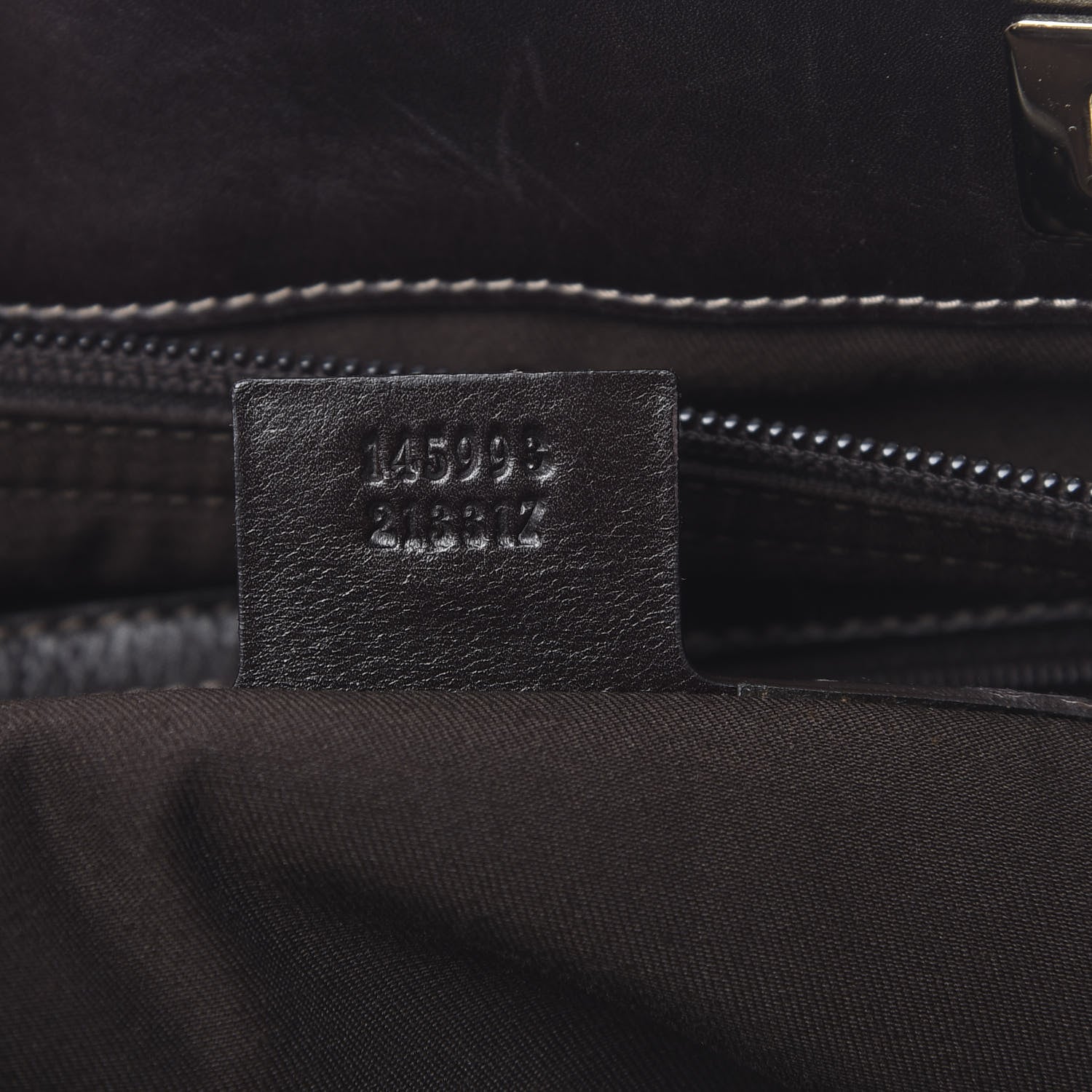 Gucci Monogram Large Punch Tote Dark Brown 7 of 17