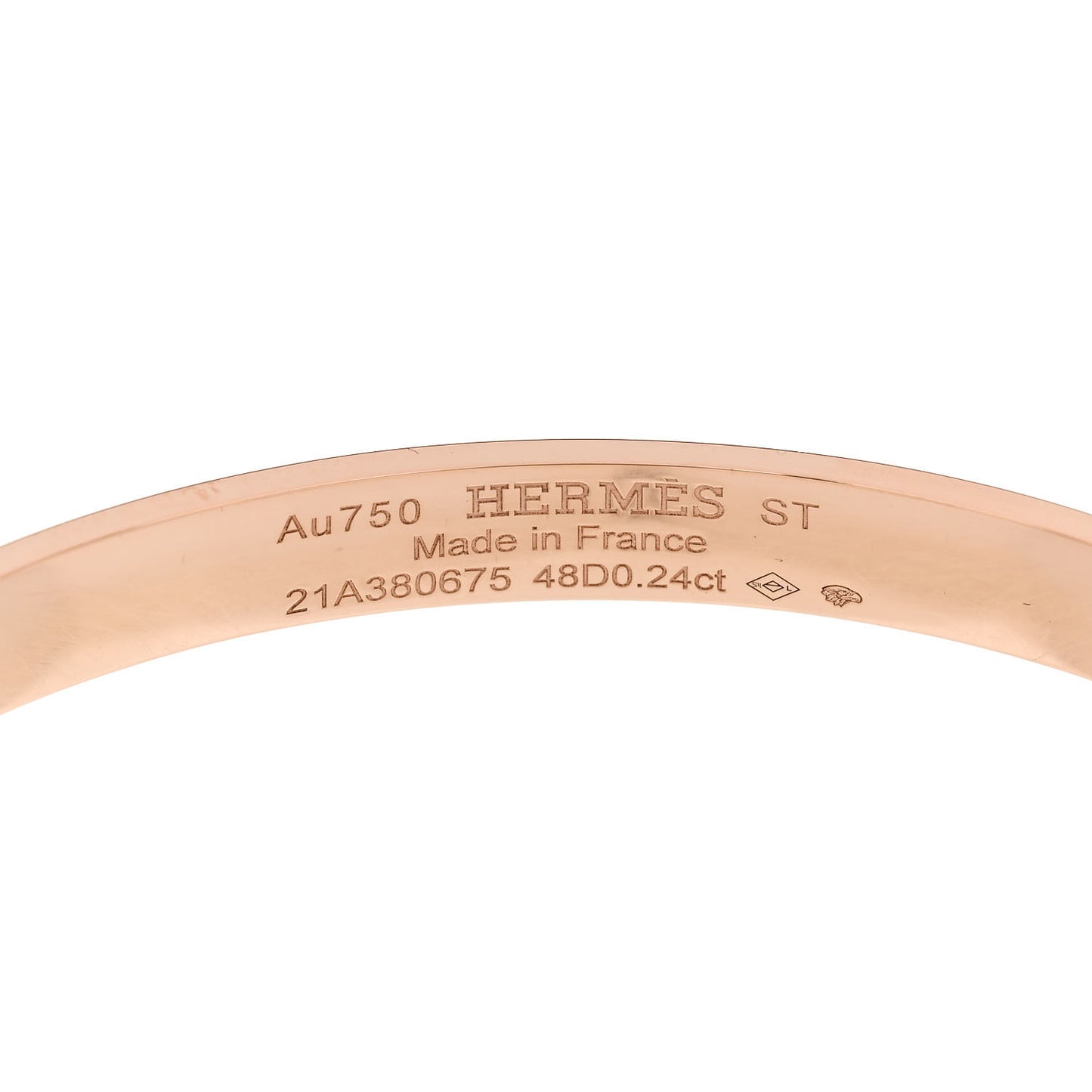 18K Rose Gold Diamond PM Collier De Chien Bracelet ST