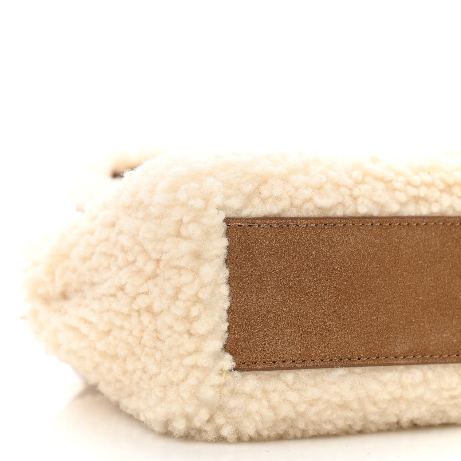 Telfar X UGG Suede Shearling Reverse Small Shopping Bag Natural 8 of 9