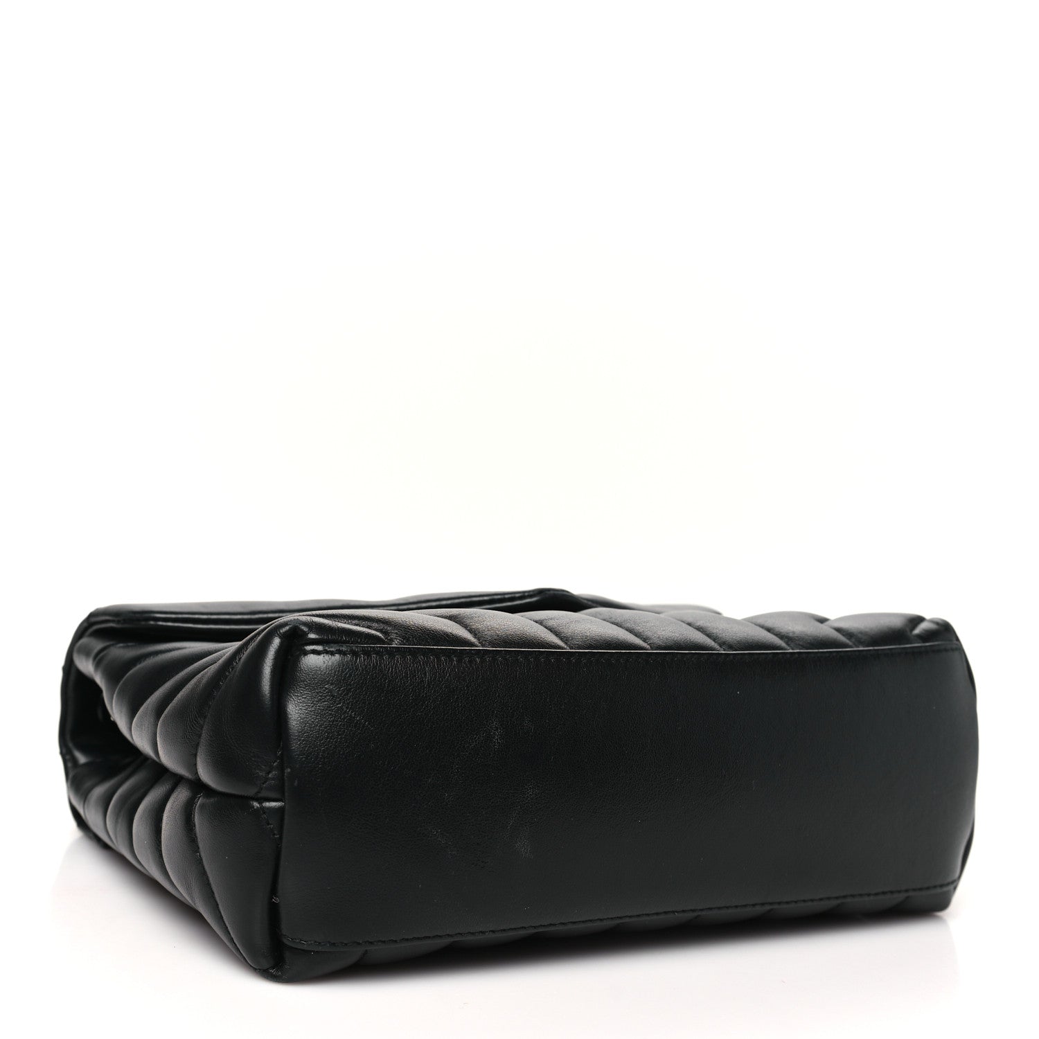 Saint Laurent Calfskin Y Quilted Monogram Monochrome Small Loulou Chain Satchel Black 4 of 12
