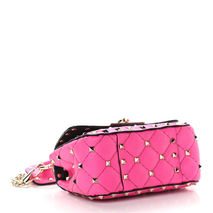 Valentino Garavani Calfskin Micro Rockstud Spike Shoulder Bag Azalea 4 of 8