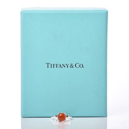 Tiffany Sterling Silver Orange Chalcedony 7mm Paloma's Sugar Stacks Ring 47 4 7 of 7