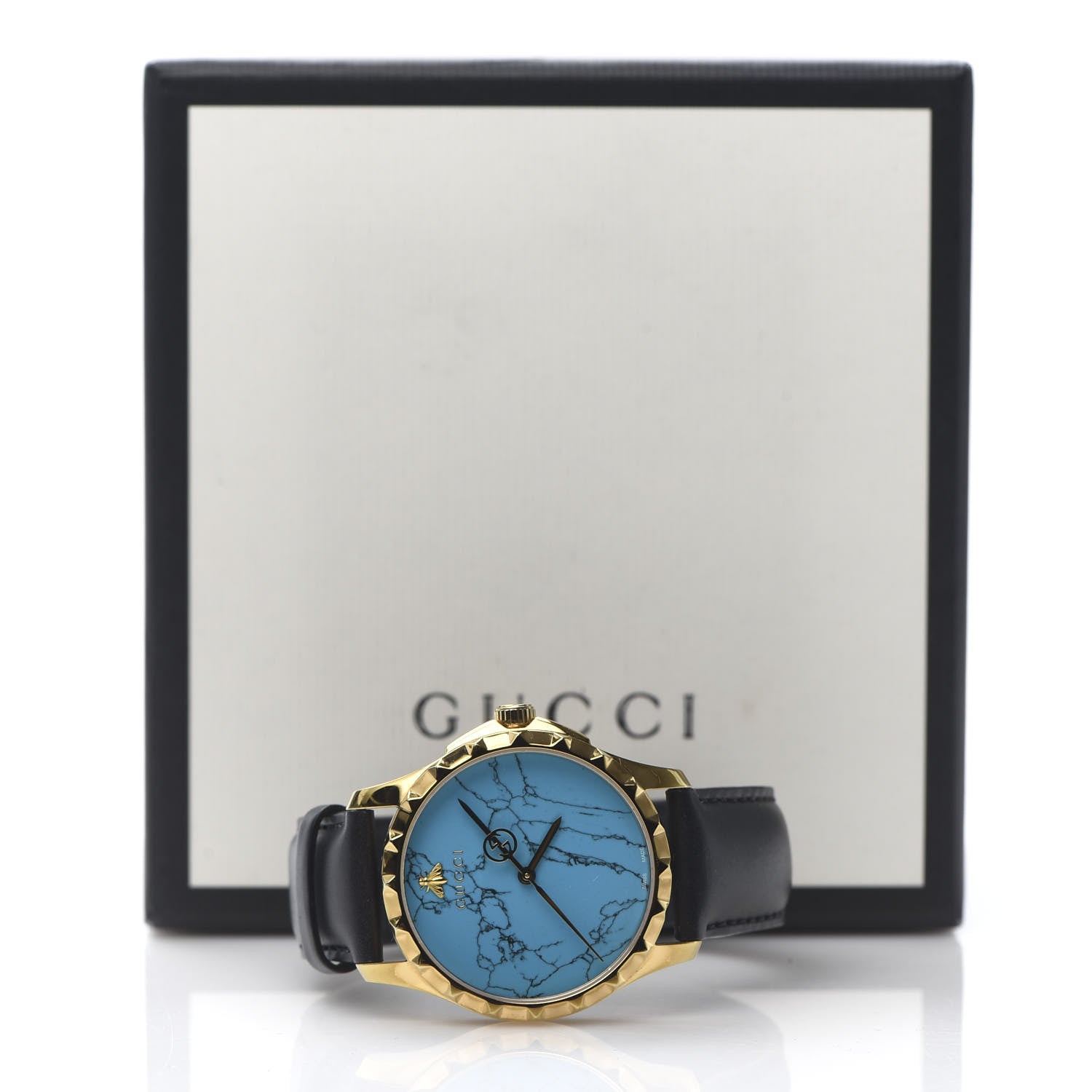 Gucci Stainless Steel Calfskin 38mm G-Timeless Quartz Watch Turquoise 8 of 8