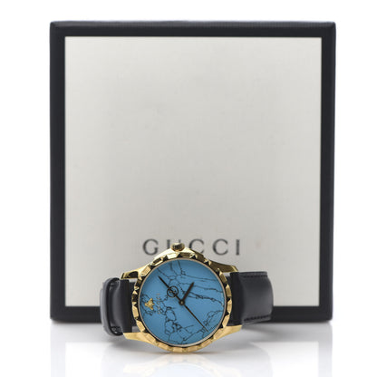 Gucci Stainless Steel Calfskin 38mm G-Timeless Quartz Watch Turquoise 8 of 8