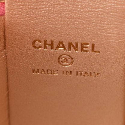 Chanel Lambskin Quilted Ruched Handle Vanity Case Pink 6 of 11