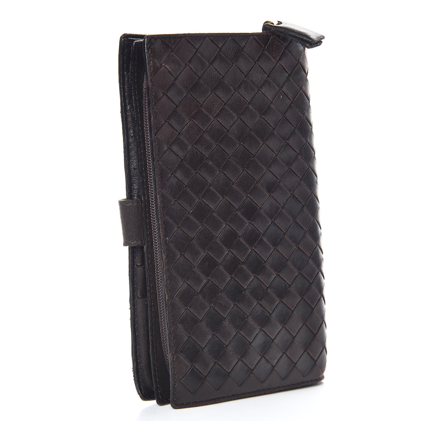 Nappa Intrecciato Continental Wallet Ebano