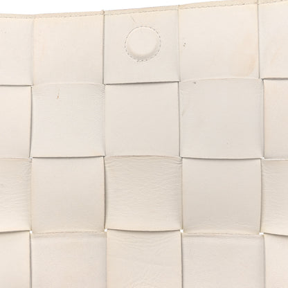 Bottega Veneta Lambskin Maxi Intrecciato Cassette Crossbody Bag White 8 of 12