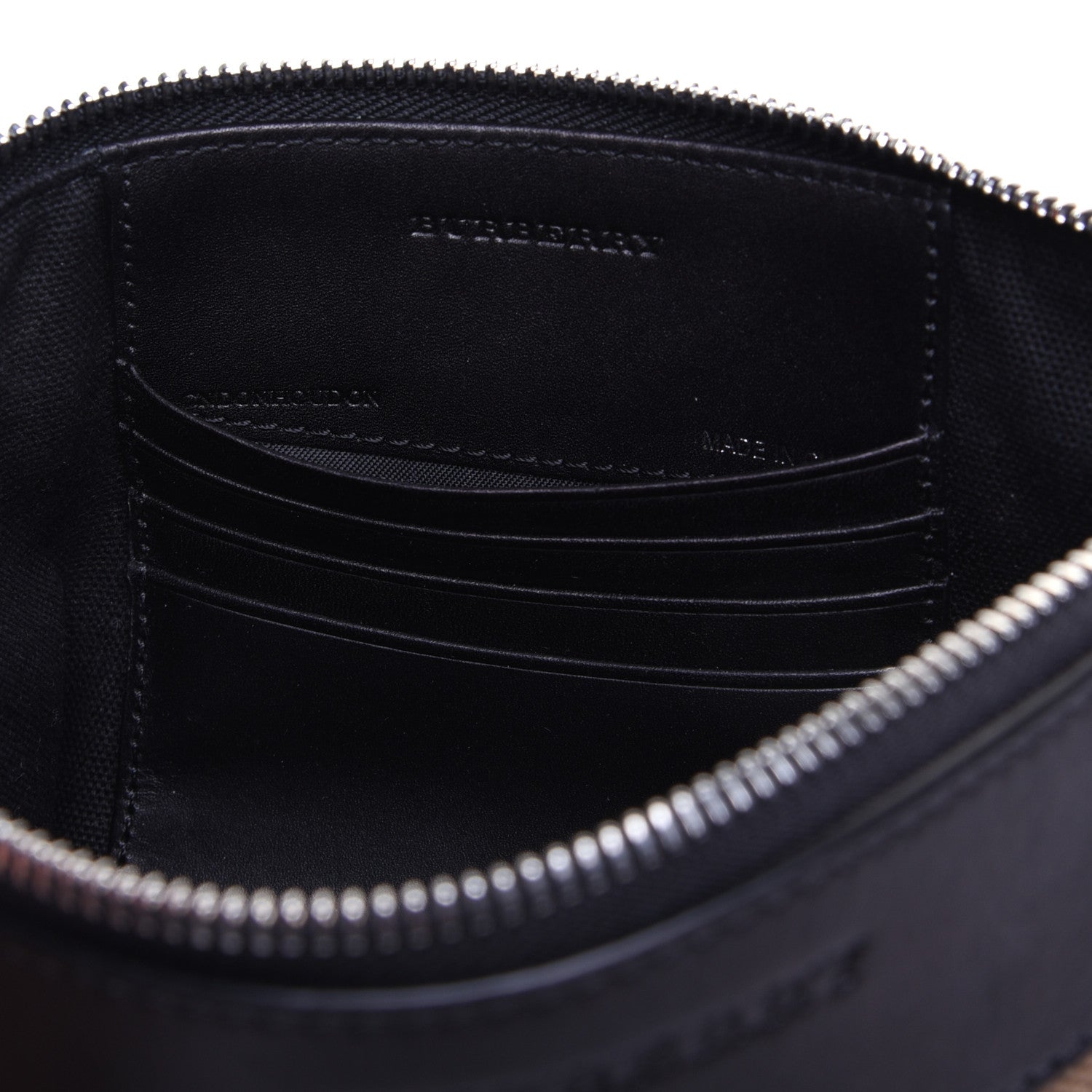 Burberry Mega Check Peyton Crossbody Clutch Bag Black 8 of 9