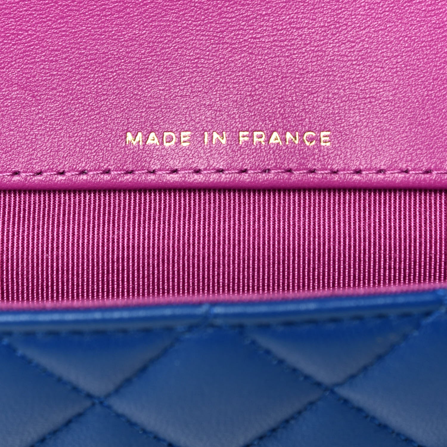 Chanel Lambskin Quilted Glasses Case With Chain Blue Purple 7 of 10