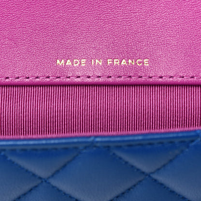 Chanel Lambskin Quilted Glasses Case With Chain Blue Purple 7 of 10