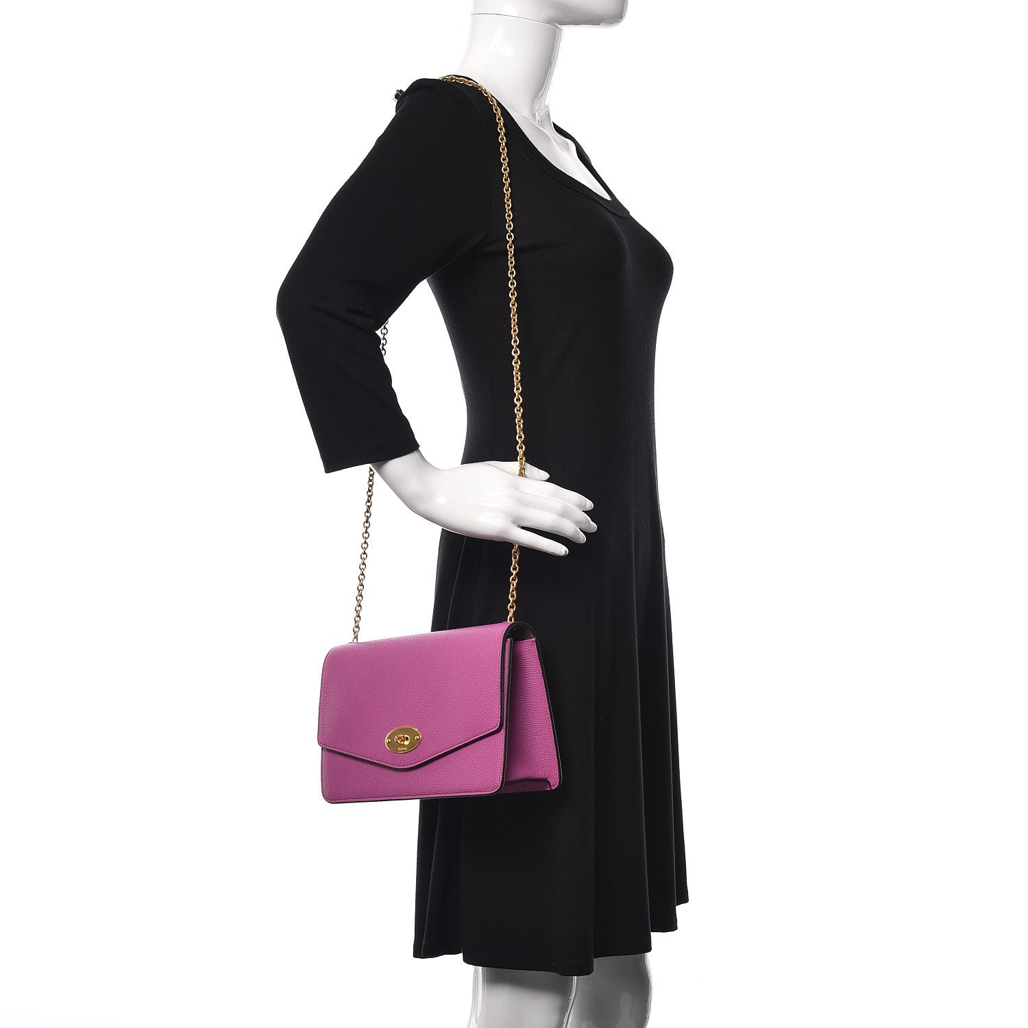 Mulberry Small Classic Grain Calfskin Medium Darley Orchid 2 of 10