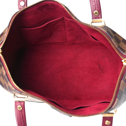 Louis Vuitton Damier Ebene Cuir Taurillon Hyde Park Fuchsia 5 of 9