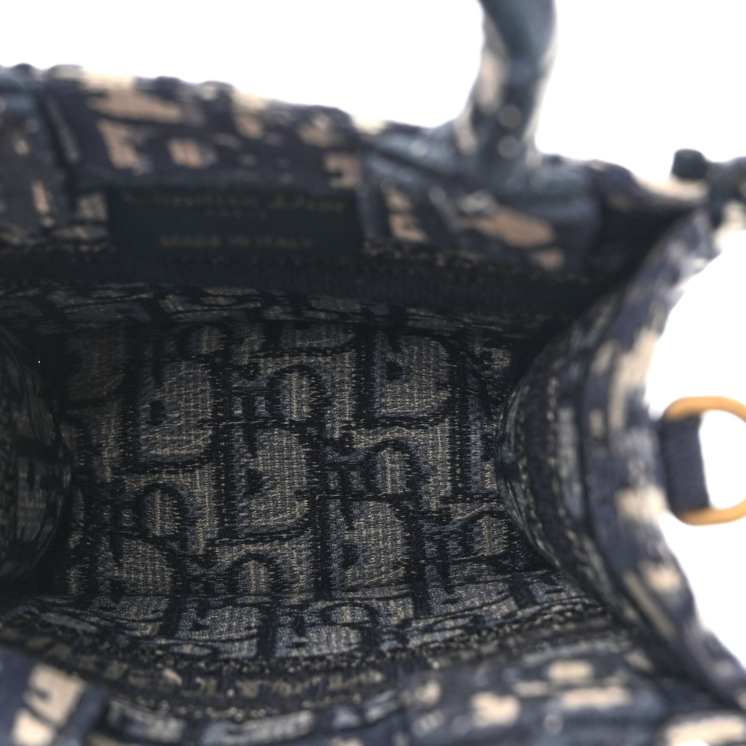 Christian Dior Oblique Mini Book Tote Phone Bag Blue 5 of 11