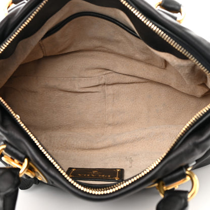 Prada Soft Calf Shopping Satchel Black 5 of 19