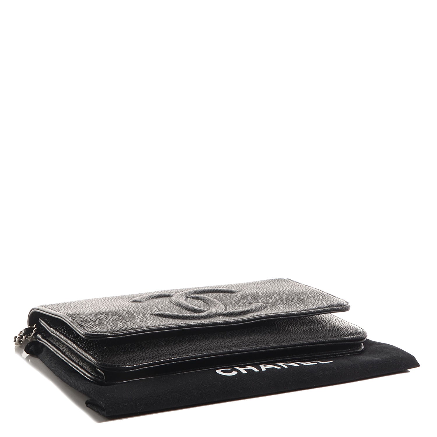 Chanel Caviar Timeless CC Wallet on Chain WOC Black 4 of 9