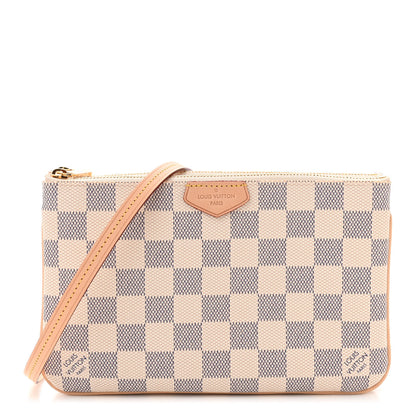 Louis Vuitton Damier Azur Double Zip Pochette 1 of 12