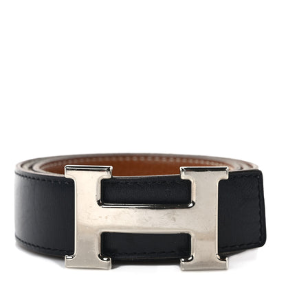 Hermes Box Togo 32mm H Belt 85 Black Gold 1 of 4