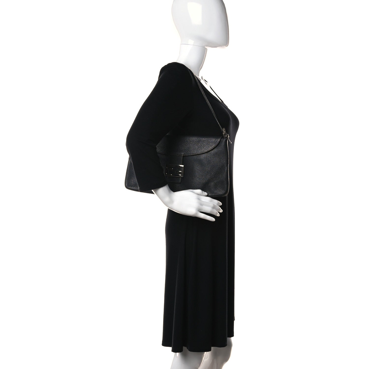 Fendi Calfskin Baguette Black 2 of 17