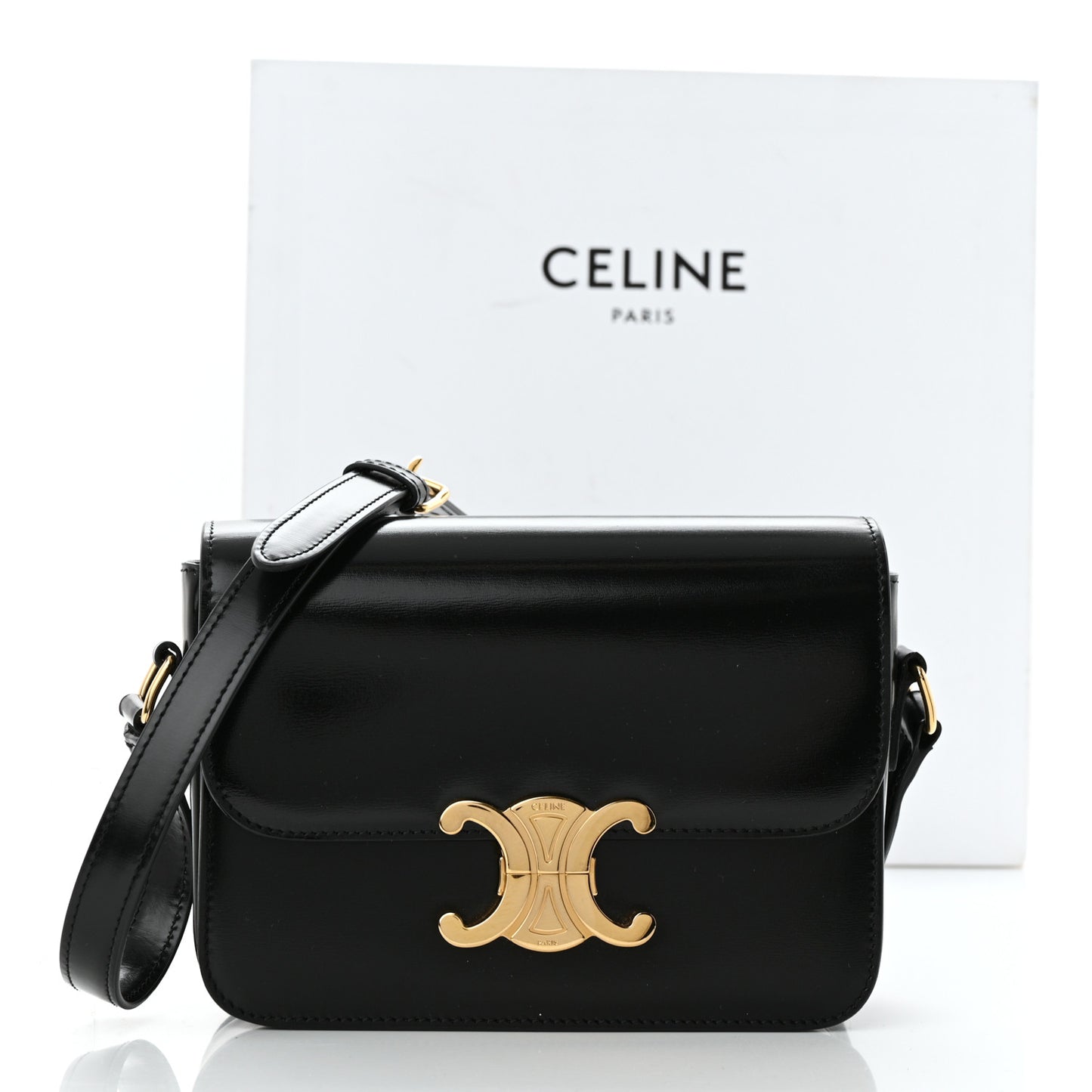 Shiny Calfskin Teen Triomphe Black