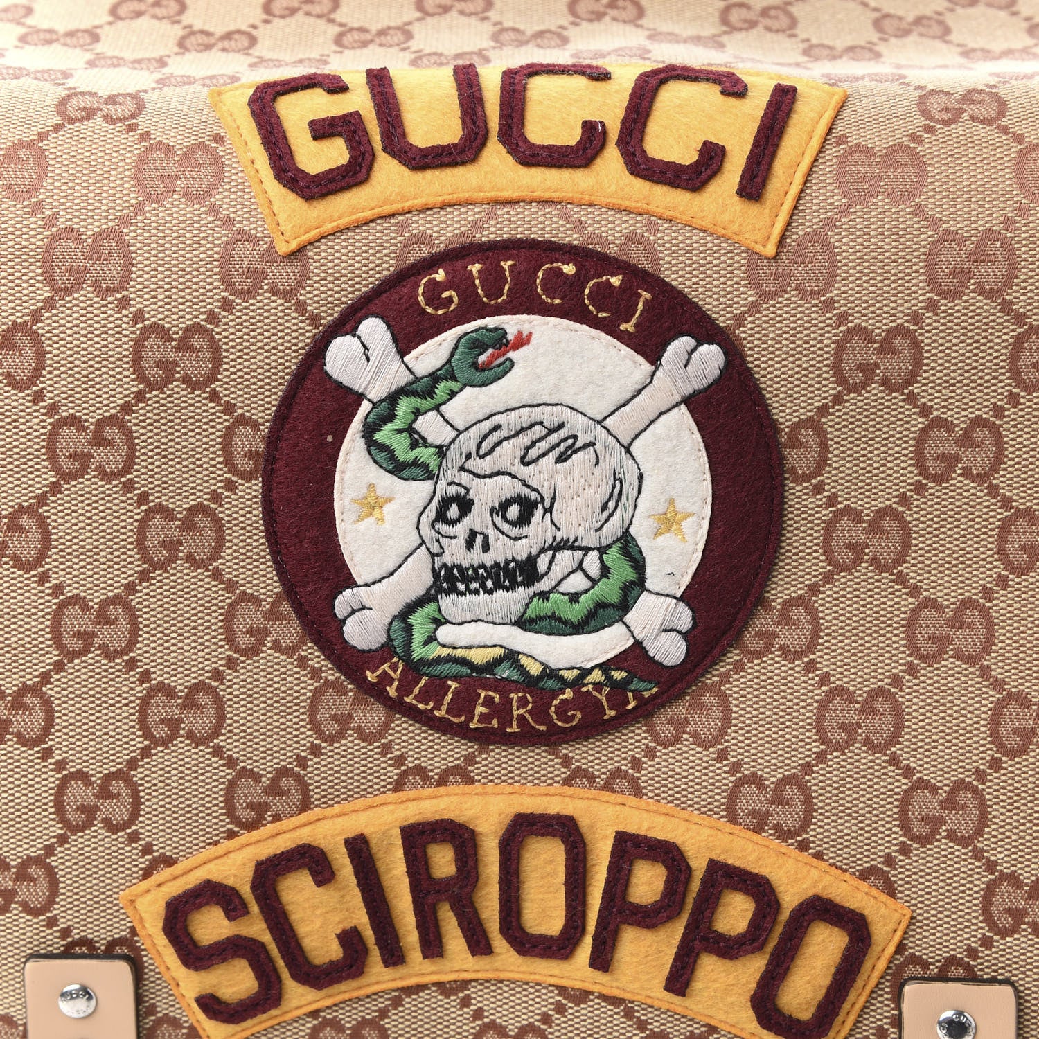 Gucci Monogram Childrens Sciroppo Patch Backpack Beige 9 of 9