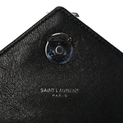 Saint Laurent Sheepskin Matelasse Chevron Monogram Medium College Bag Black 6 of 8