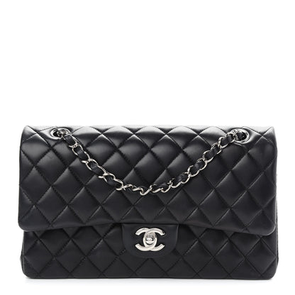 Chanel Lambskin Quilted Medium Double Flap Black 1 of 8