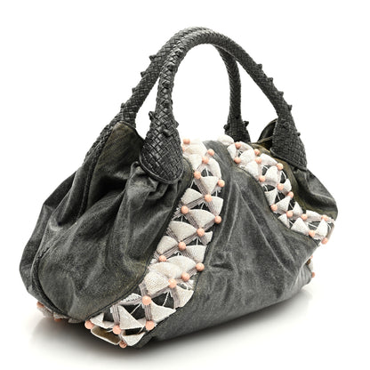Fendi Denim Embroidered Spy Multicolor 2 of 9