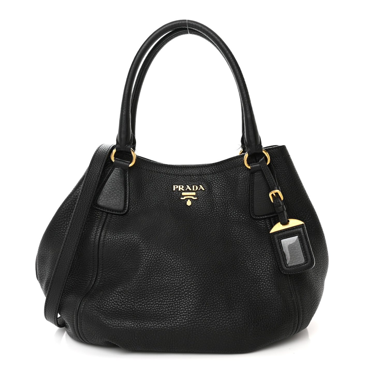 Vitello Daino Shoulder Bag Black
