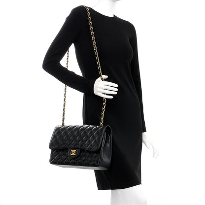 Chanel Caviar Quilted Jumbo Double Flap Black 2 of 10