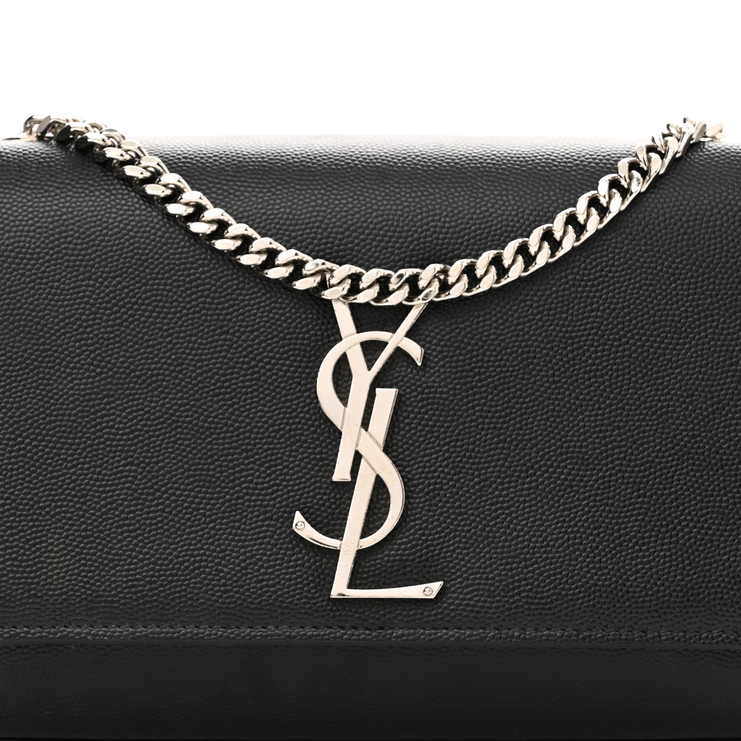 Saint Laurent Grain De Poudre Small Monogram Kate Satchel Black 7 of 13
