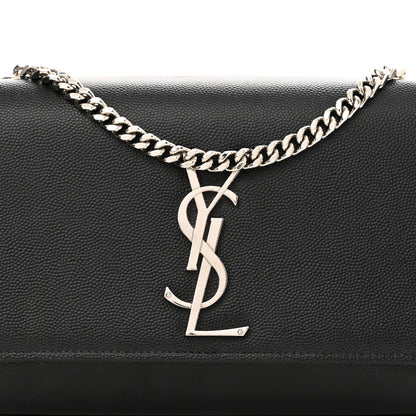 Saint Laurent Grain De Poudre Small Monogram Kate Satchel Black 7 of 13